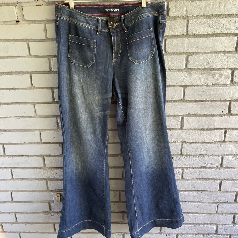 Lane Bryant Jeans. Women's Size 16 Patch pocket front. EUC.